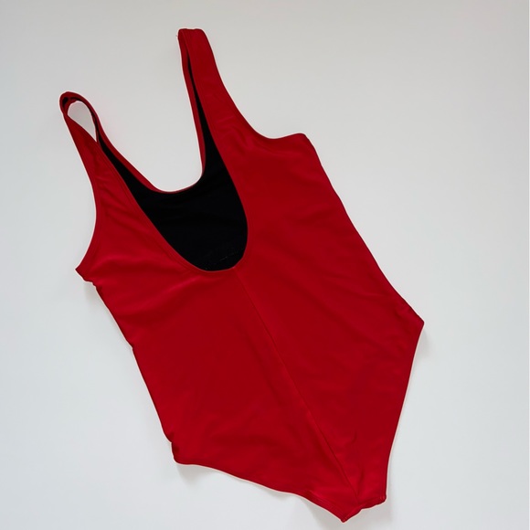 All American Firecracker Red One Piece Maillot Swimsuit Size Medium U Back - Picture 5 of 8